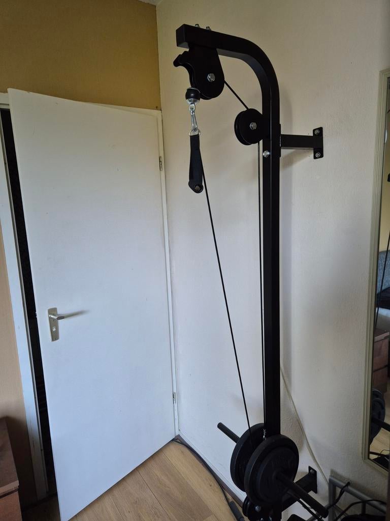 Kabelstation / Lat Pulldown Machine voor Thuisgym, Gebruikt, Krachtstation, Ophalen of Verzenden, Rug