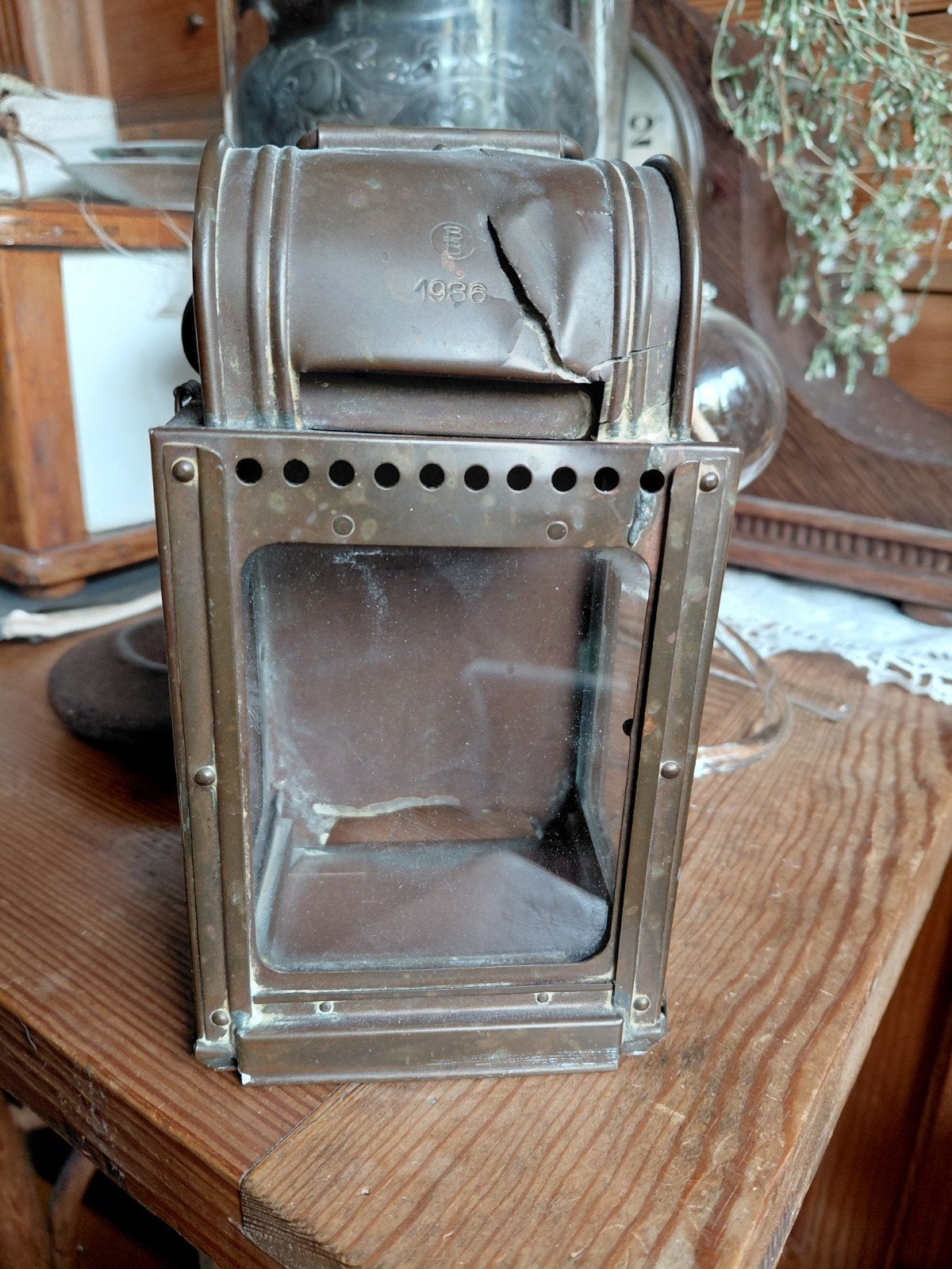 Duitse spoorlamp 1936 antiek, Ophalen of Verzenden, Gebruikt, Trein, Overige typen