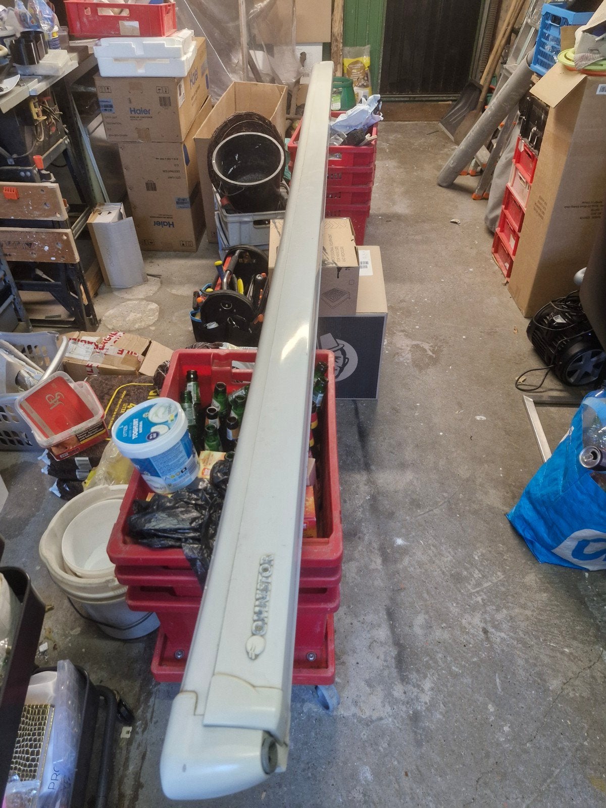omnistor 4 meter luifel met schade, Ophalen, Gebruikt