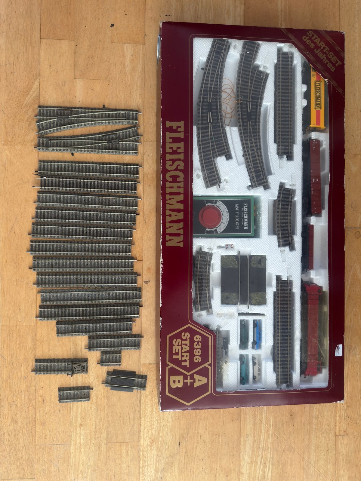 Fleischmann 6396 Startset met uitbreidingsrails | 1/87 h0, Gelijkstroom, Fleischmann, Ophalen of Verzenden, Analoog