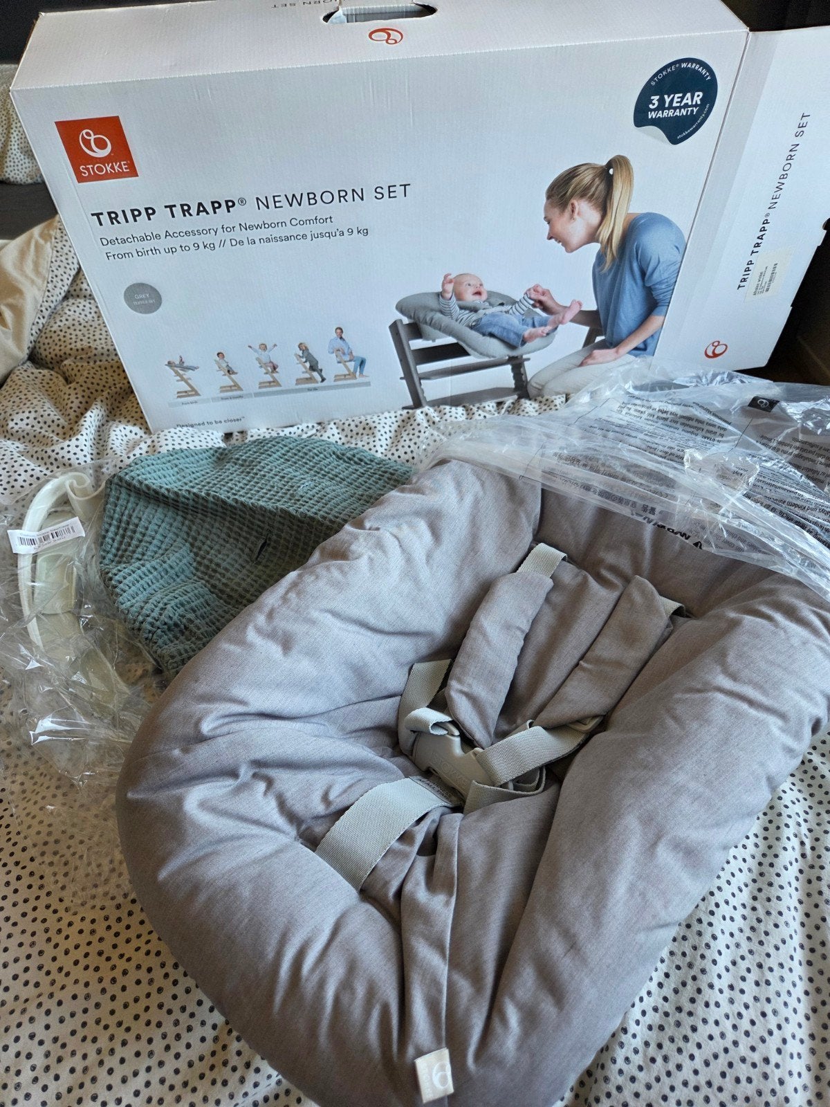 Stokke Tripp Trapp Newborn Set Grijs ZGAN, Ophalen of Verzenden, Zo goed als nieuw, Overige typen