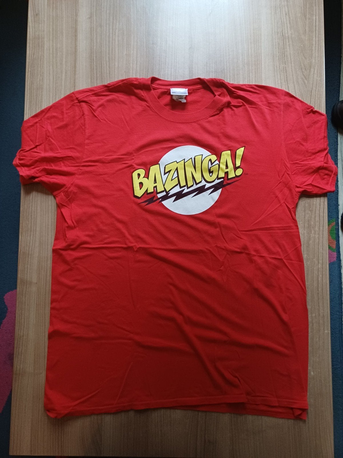 The big bang theory bazinga t shirt maat xl, Ophalen of Verzenden, Zo goed als nieuw, Maat 56/58 (XL)