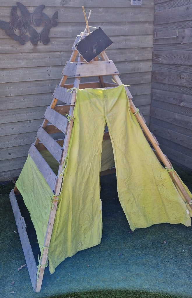Houten tipi tent, tipitent, Ophalen, Gebruikt