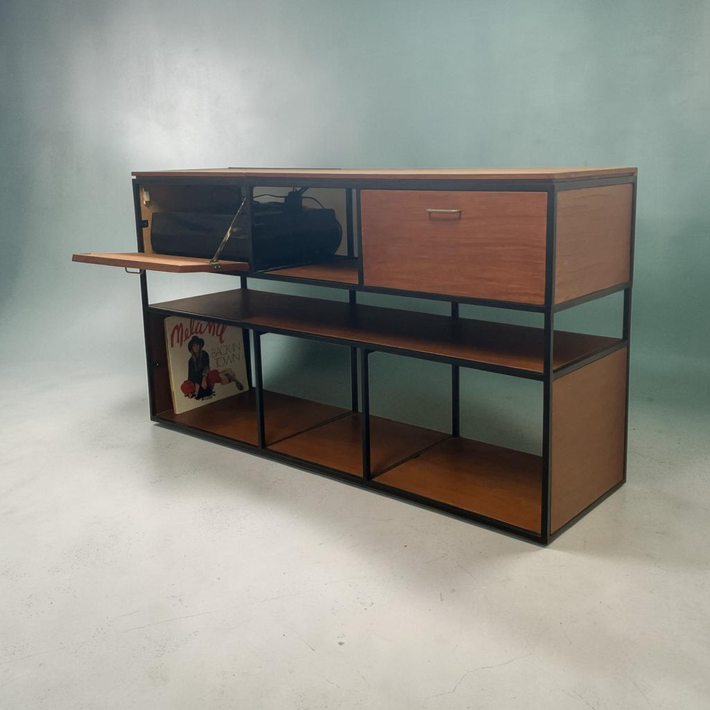 Zwevende wandkast jaren '50 - Pastoe/ 't Spectrum stijl, Huis en Inrichting, Kasten | Wandmeubels, Ophalen, Gebruikt, Met klep(pen)