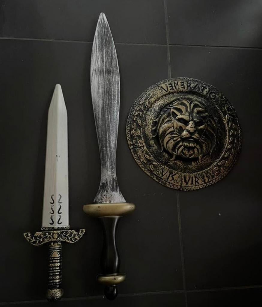 Gladiator Ridderschild Speelgoed Set met Twee Zwaarden, Ophalen of Verzenden, Nieuw