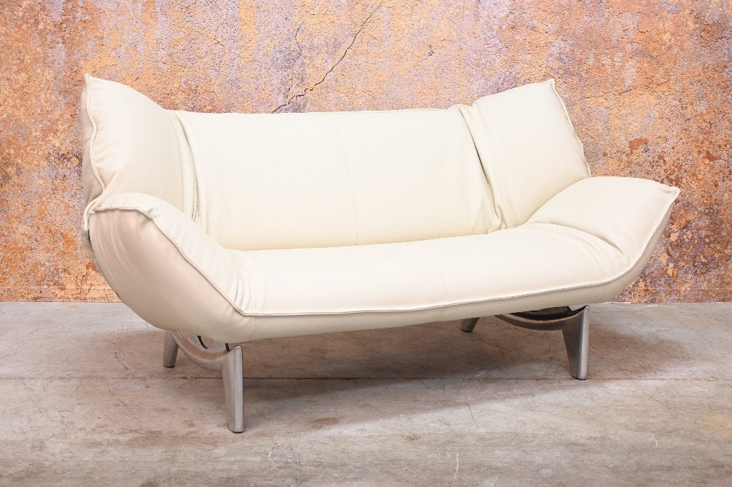 NIEUW beklede leren Leolux Tango verstelbare design bank, Leolux, Leolux, 150 tot 200 cm, Tweepersoons