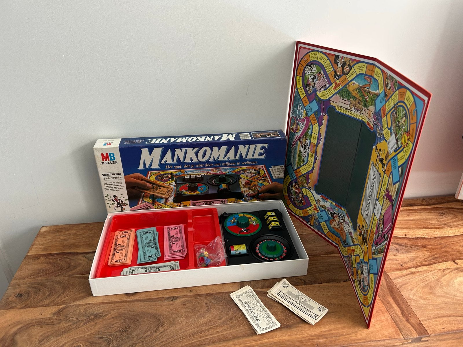 Mankomanie bordspel - MB Spellen (Vintage), Hobby en Vrije tijd, Gezelschapsspellen | Bordspellen, Drie of vier spelers, Ophalen of Verzenden