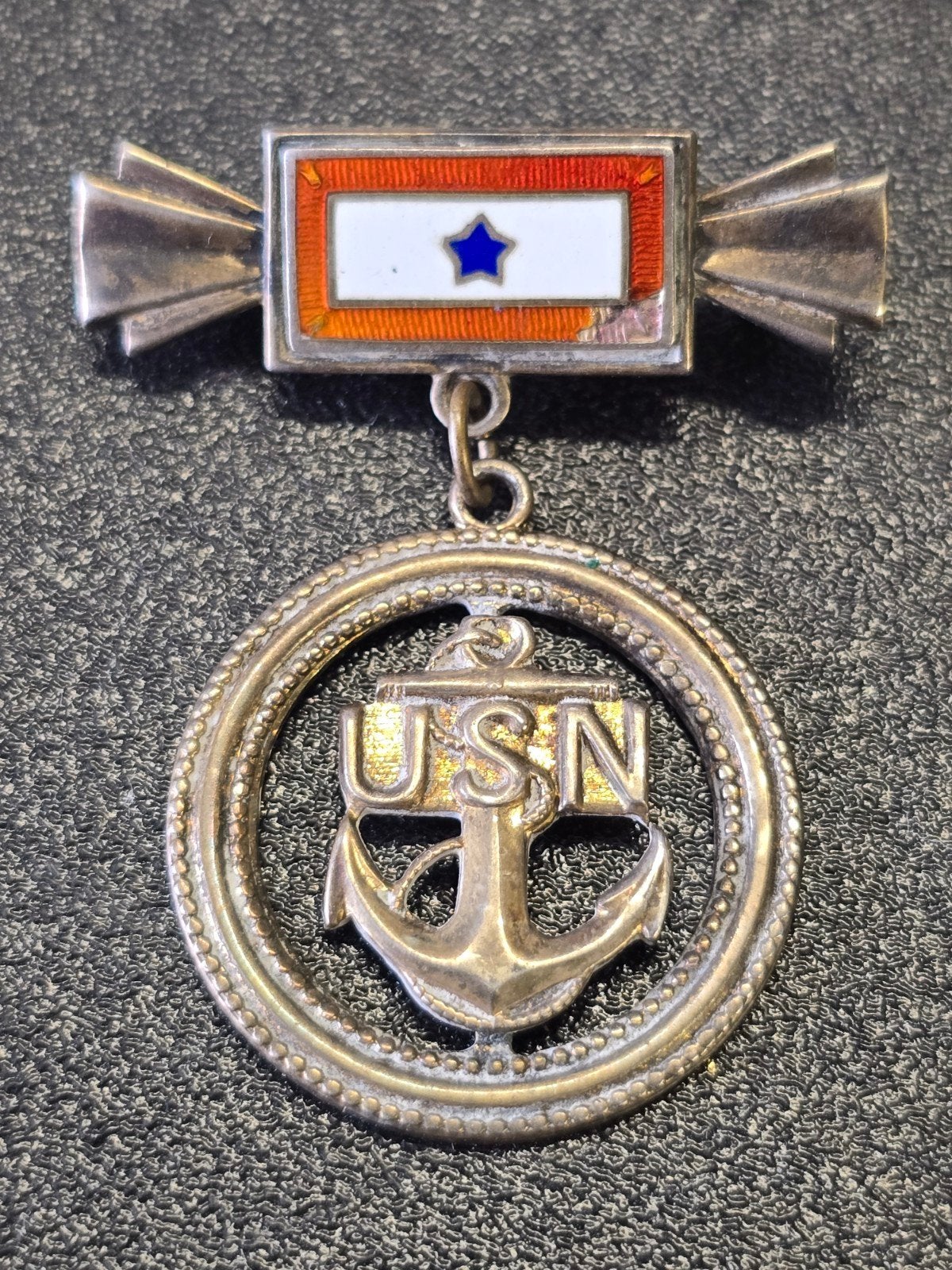 WWII US  "son in service" USN sweetheart, Ophalen of Verzenden, Amerika, Embleem of Badge