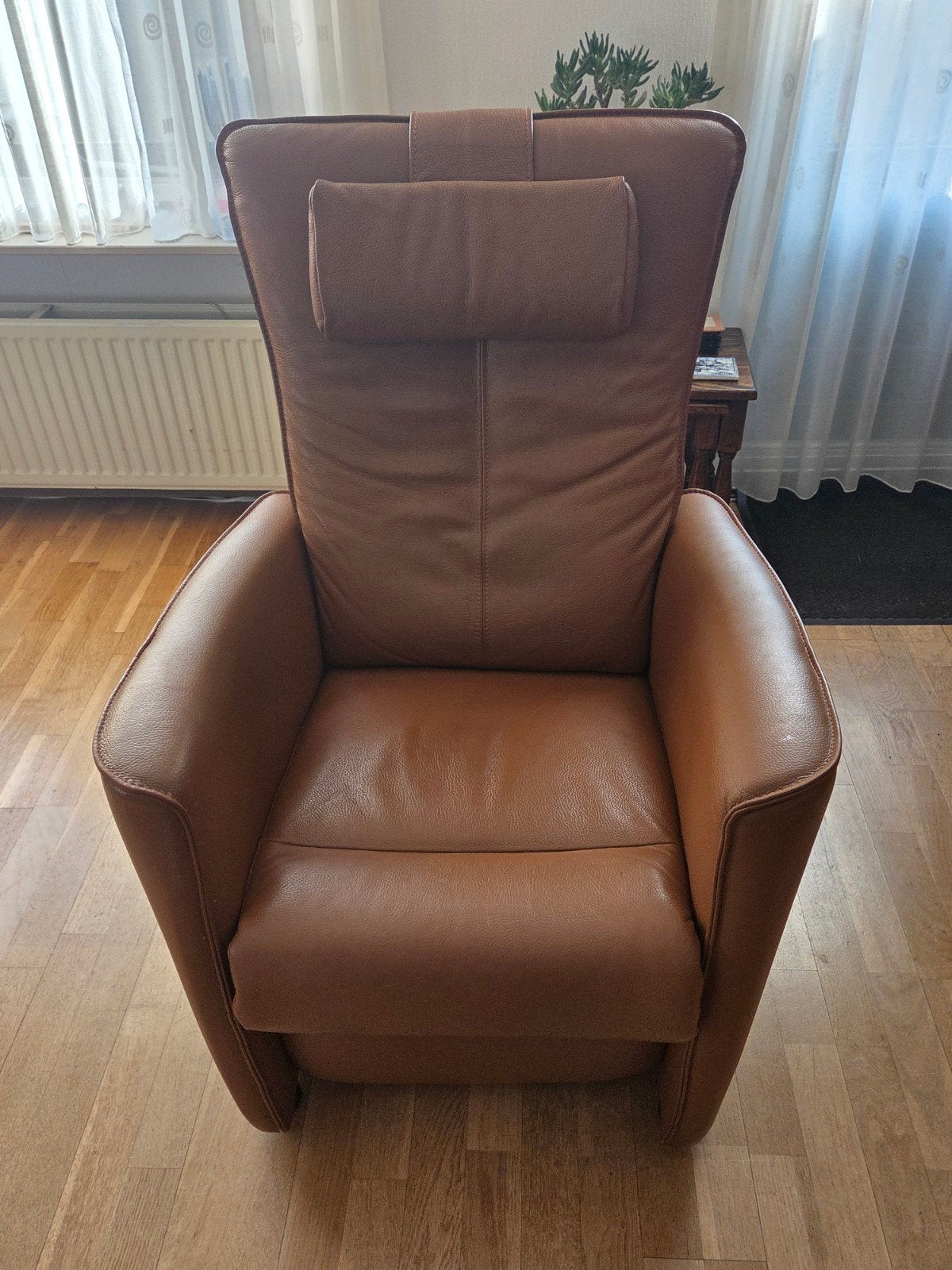 Elektrische relax stoel met sta op functie, Ophalen, Gebruikt, 50 tot 75 cm, Leer