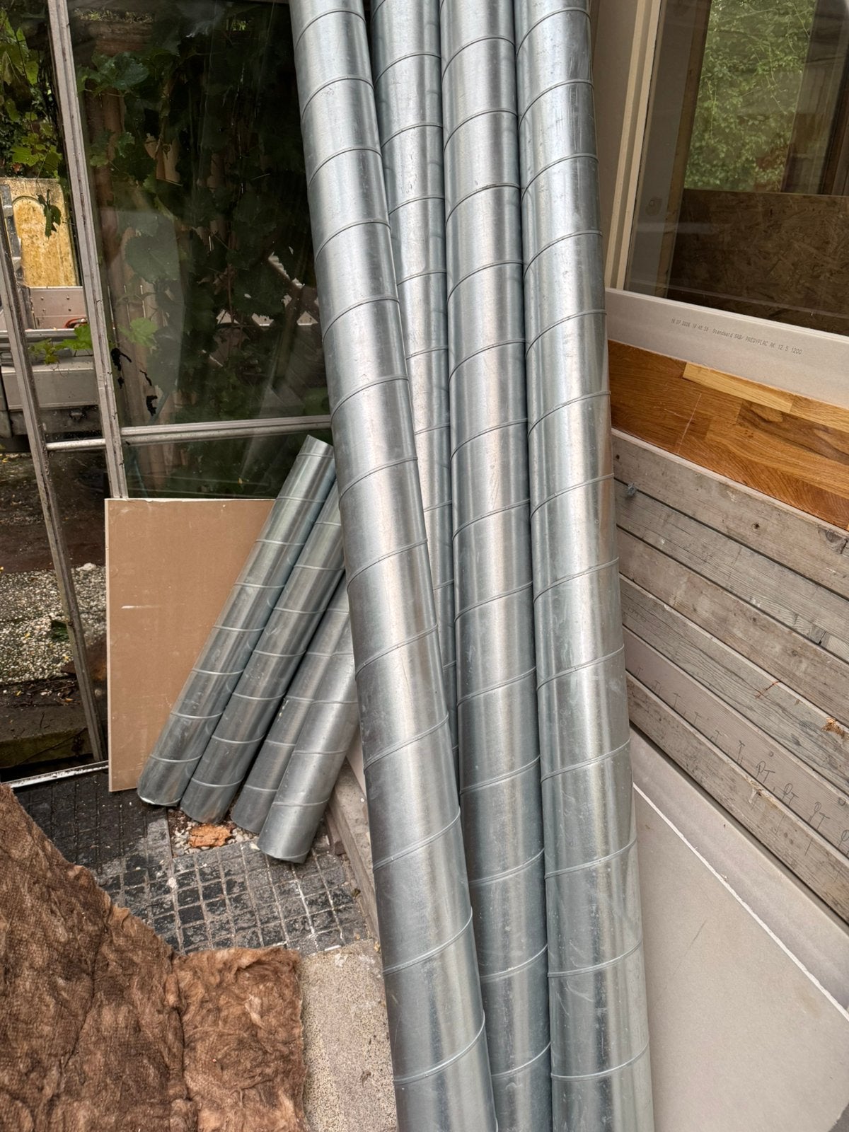 Spirobuis Ø 125 mm, 3 meter lang 15€ ps, Ophalen, Pvc, 6 meter of meer, Zo goed als nieuw