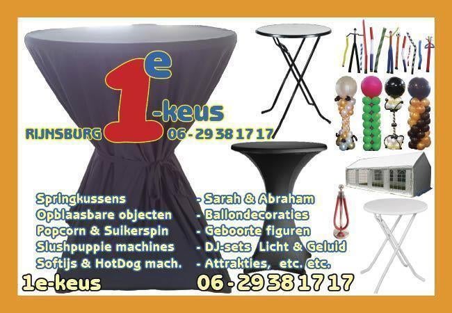 Huur goedkoop STATAFELS met of zonder Rok, 80cm rond, Ophalen, Zo goed als nieuw, Overige