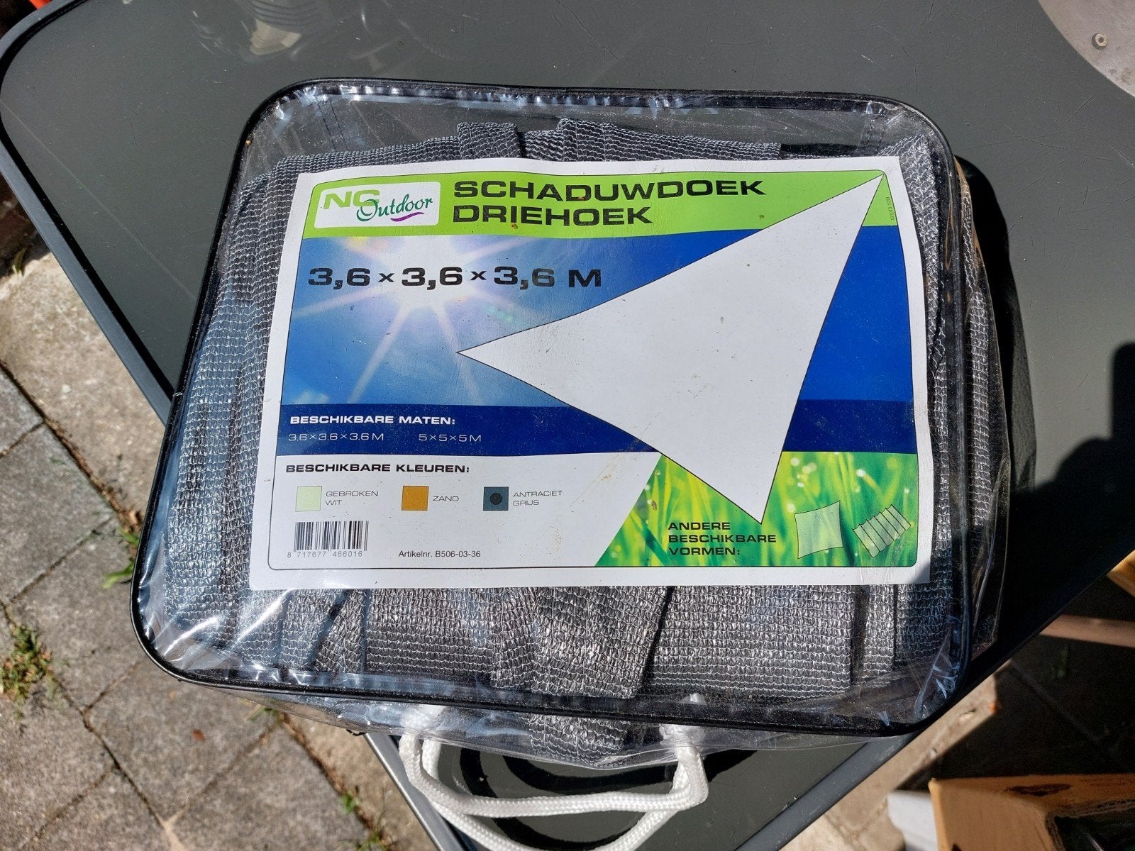 schaduw doek driehoek schaduw doek, Ophalen, Zo goed als nieuw