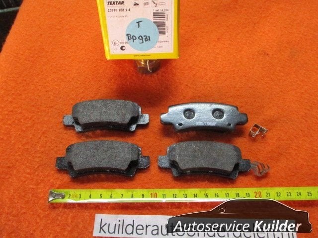 Remblokken achterzijde Toyota Corolla E12  BP931  Textar 238, -, -, Nieuw, Ophalen of Verzenden