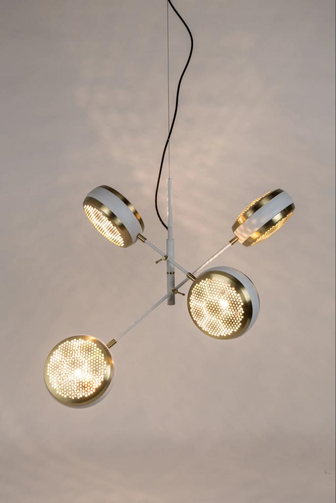 2x Zuiver Gringo Multi Hanglamp - Wit met Goud €99,- per st, Ophalen of Verzenden, Gebruikt, Metaal