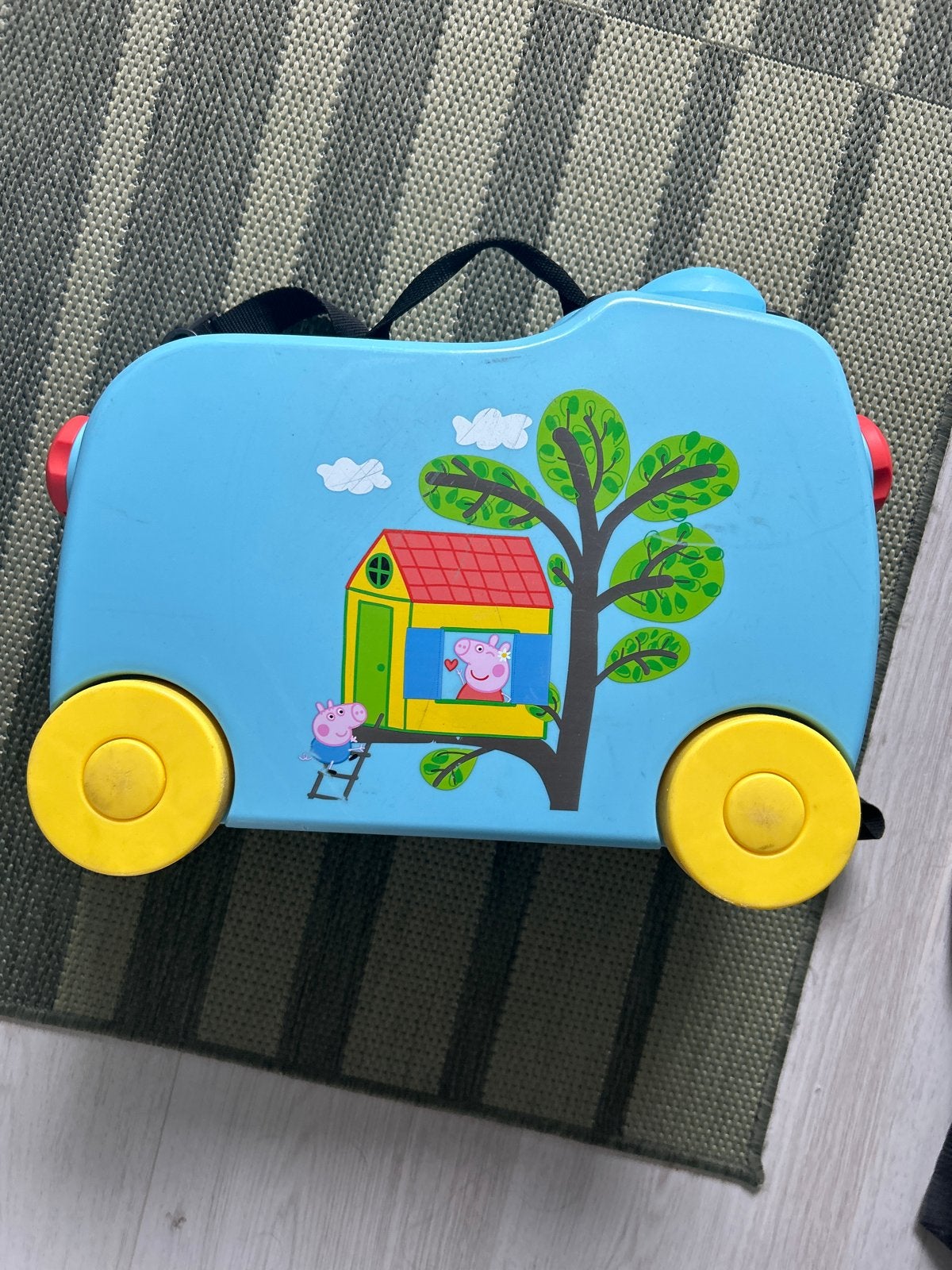 Peppa Pig kinderkoffer met wieltjes en trekstang, 40 tot 60 cm, Gebruikt, 20 tot 30 cm, Blauw