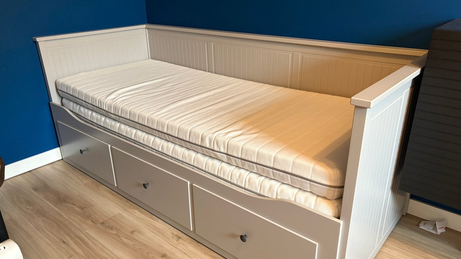 Zgan Hemnes IKEA uitschuifbaar bed 80x200/160x200, Ophalen, Tweepersoons, Zo goed als nieuw, 80 cm