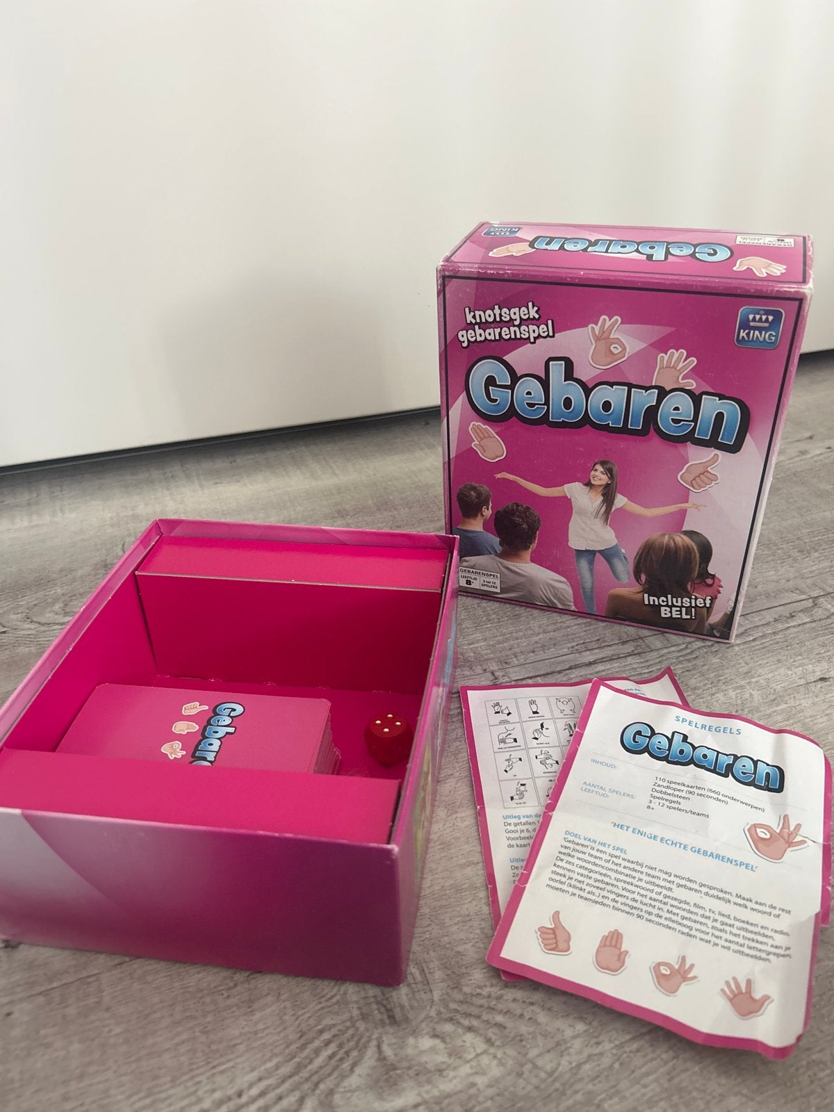 Gebaren - Knotsgek gebarenspel (zonder bel), Drie of vier spelers, Ophalen of Verzenden, Gebruikt