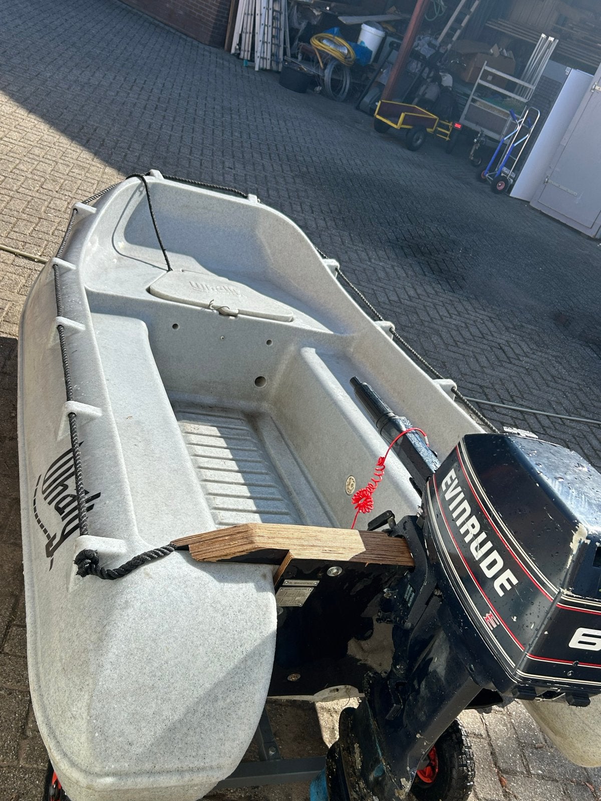 Whaly 270 met Evinrude 6pk buitenboordmotor, Overige merken, Gebruikt, Buitenboordmotor, Polyester