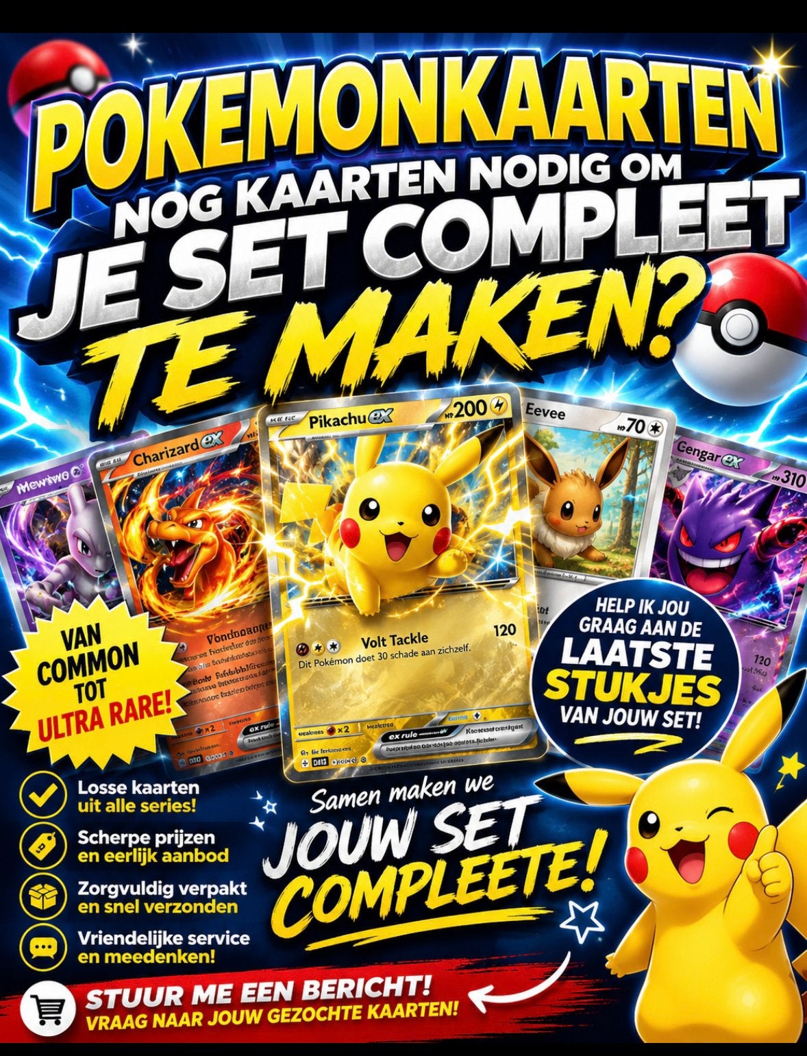 Bulkkaarten, holo's en reverse holo's, Ophalen of Verzenden, Gebruikt, Meerdere kaarten, Foil