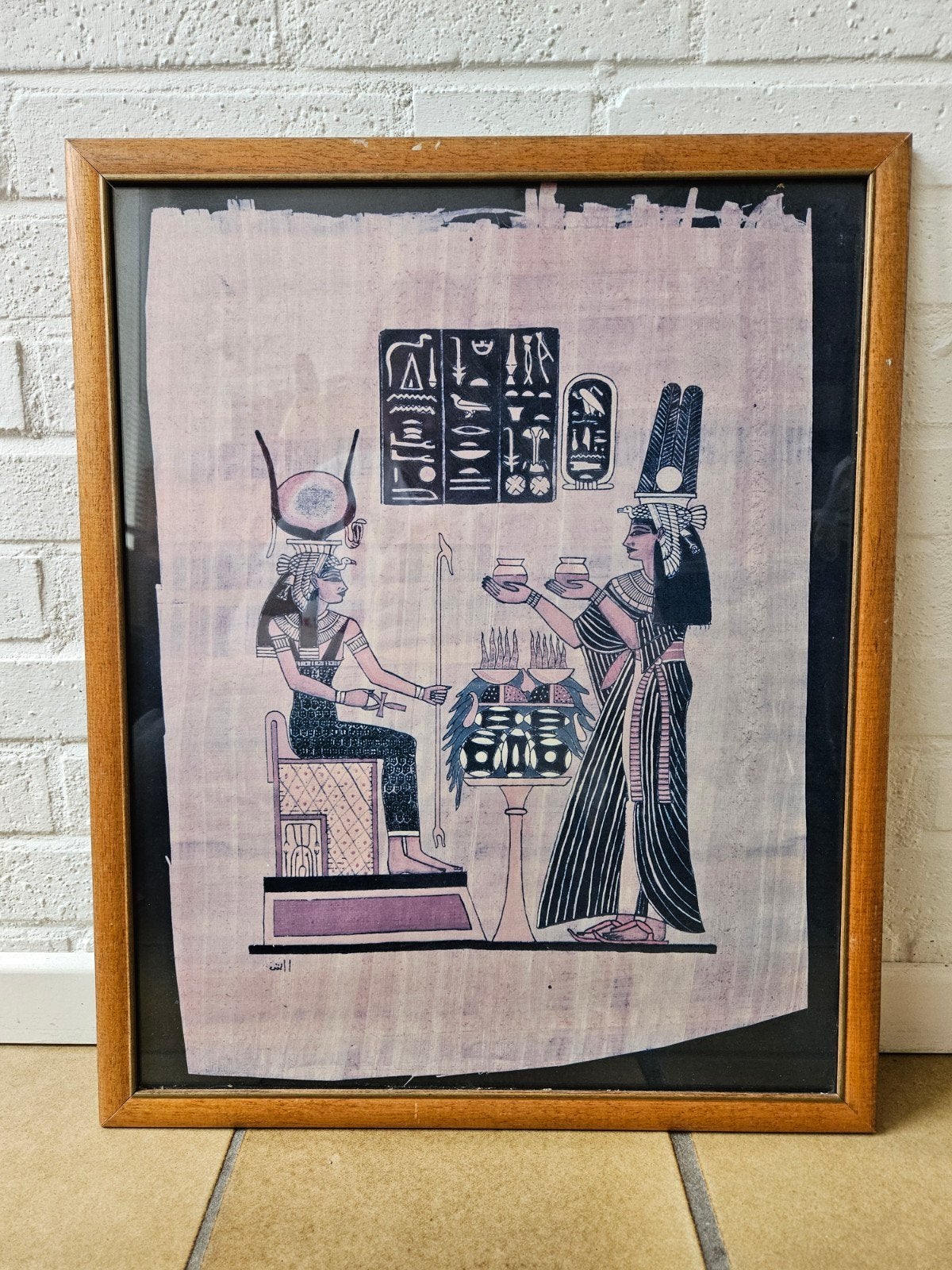 Afbeelding print poster Egyptische papyrusrol in lijst, Antiek en Kunst, Kunst | Tekeningen en Foto's, Ophalen of Verzenden, Print
