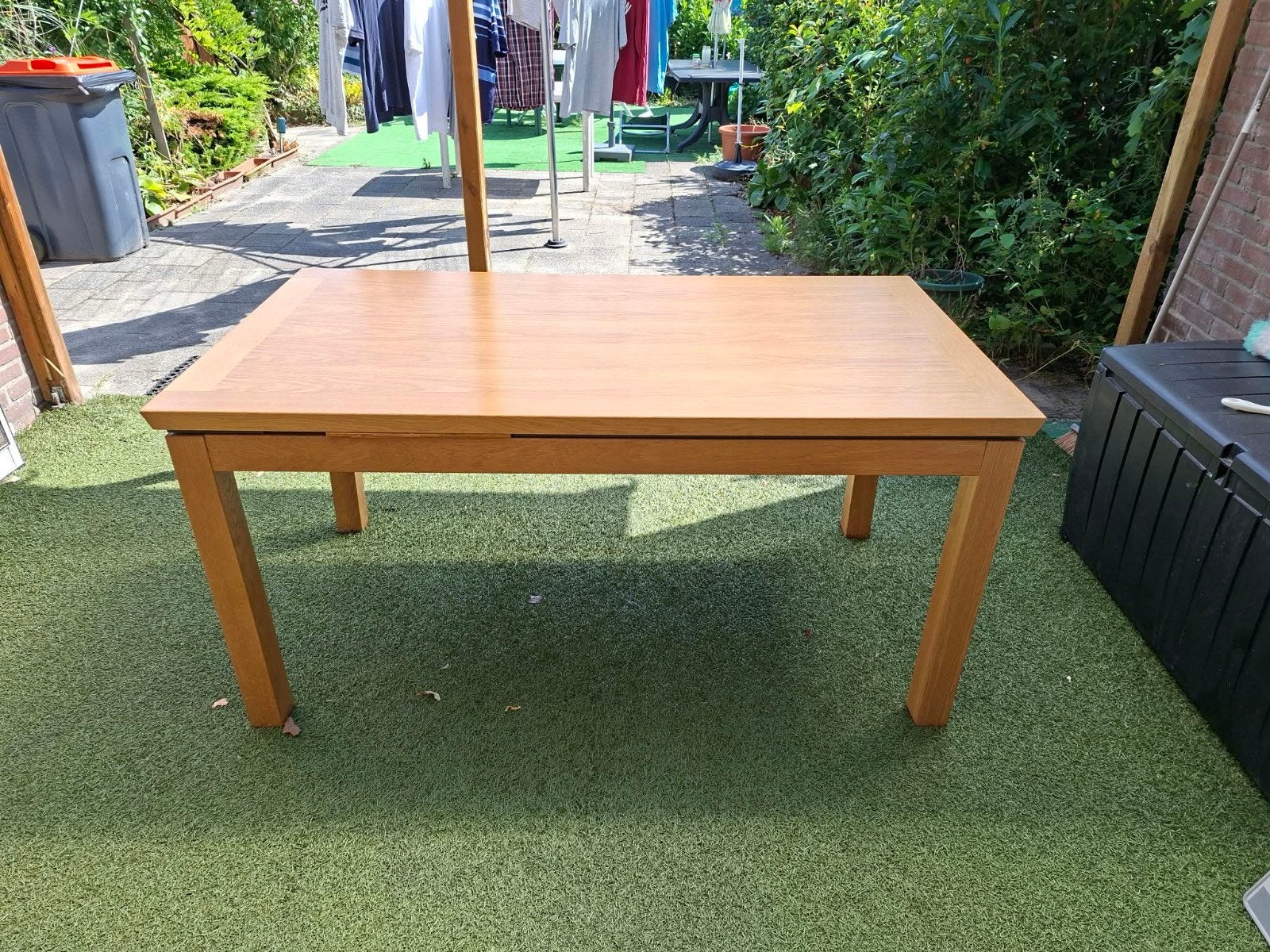 Mooie uitschuifbare eettafel 'Perlato' van Theuns, Ophalen, Gebruikt, 50 tot 100 cm, 150 tot 200 cm