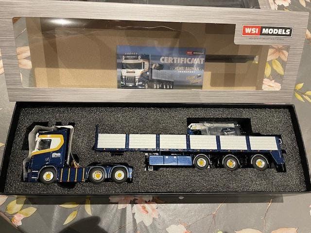 WSI Henri Bauman Scania S Normal met stenentrailer, Ophalen of Verzenden, Nieuw, Bus of Vrachtwagen, Wsi
