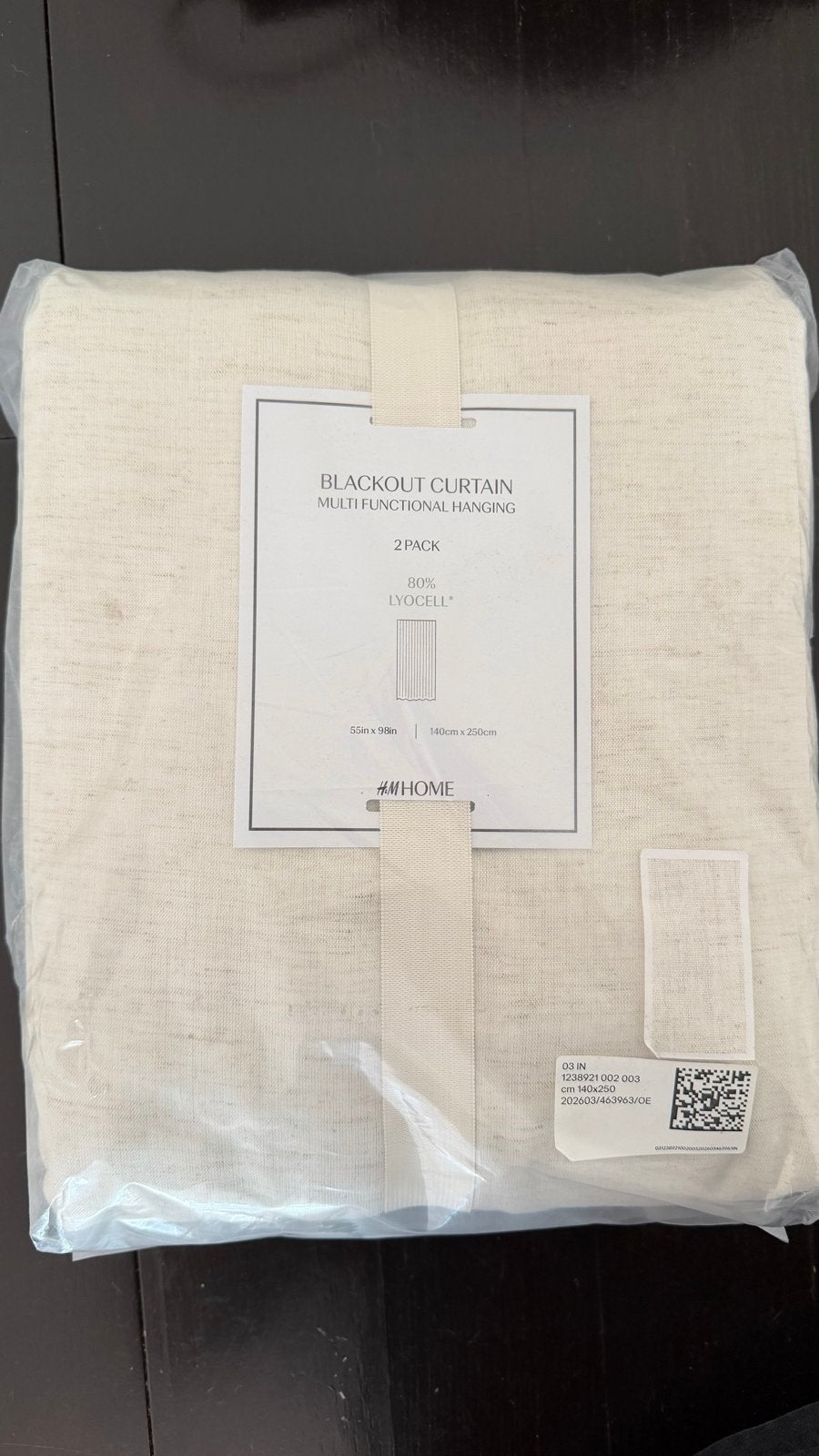 H&M Home Verduisterende Gordijnen - 140x250 cm - 2 stuks, Overige materialen, Overige merken, Verduisterend, Beige