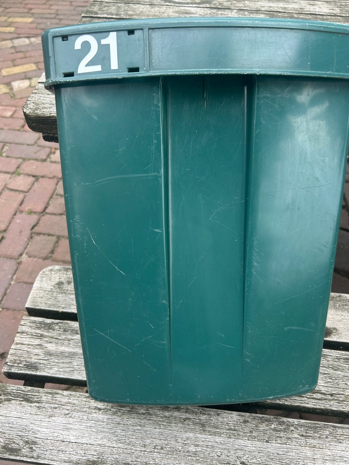 groene brievenbus; zo hoed als nieuw, Tuin en Terras, Ophalen, Gebruikt, Kunststof, Wandbrievenbus