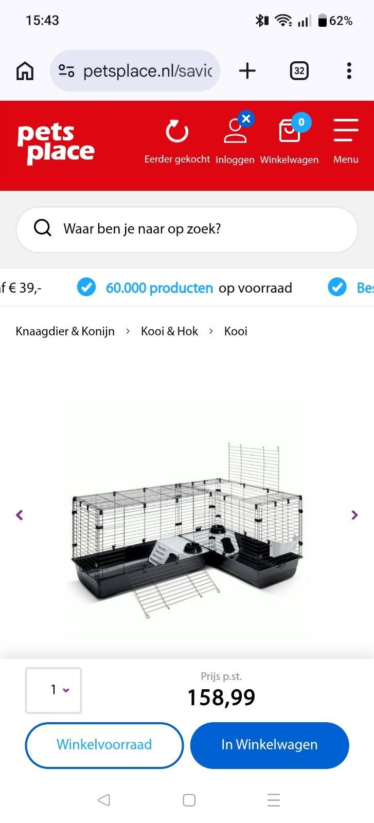 Knaagdierkooi Corner - Dierenverblijf - XXL, Ophalen, Kooi, 110 cm of meer, Cavia