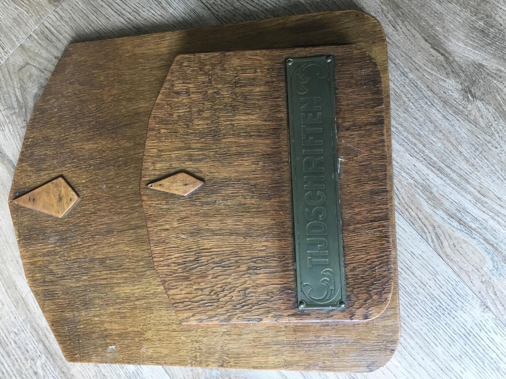 Antieke houten krantenhouder,20/30 jaren, Art deco stijl, Ophalen of Verzenden