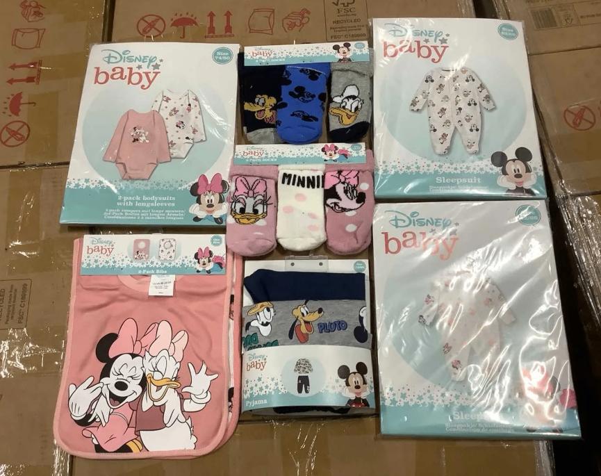 Mixpartij Disney baby & kinderkleding 100 stuks, Ophalen, Overige figuren, Nieuw, Kleding of Textiel