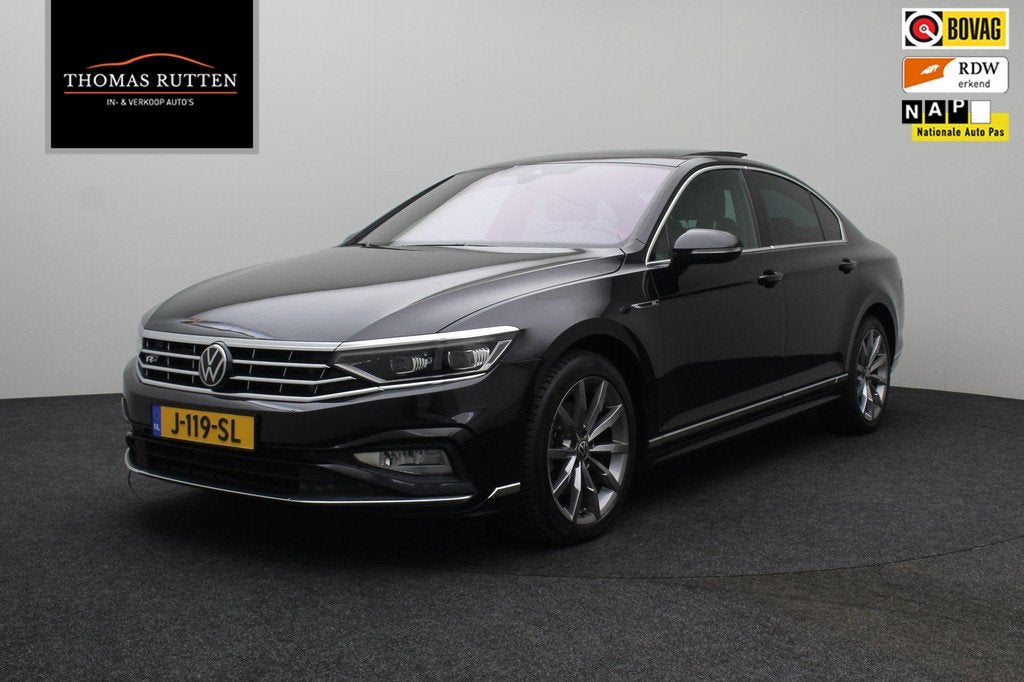 Volkswagen Passat 2.0 TSI R-Line Business + 2020 | Navigatie, Stof, 1984 cc, Zwart, Origineel Nederlands