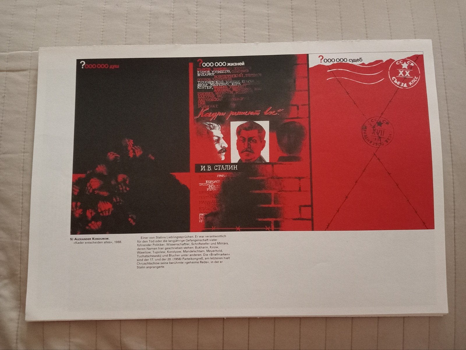 Affiche Rusland USSR Sovjet-Unie Perestroika Stalin 1988, Ophalen of Verzenden, Gebruikt