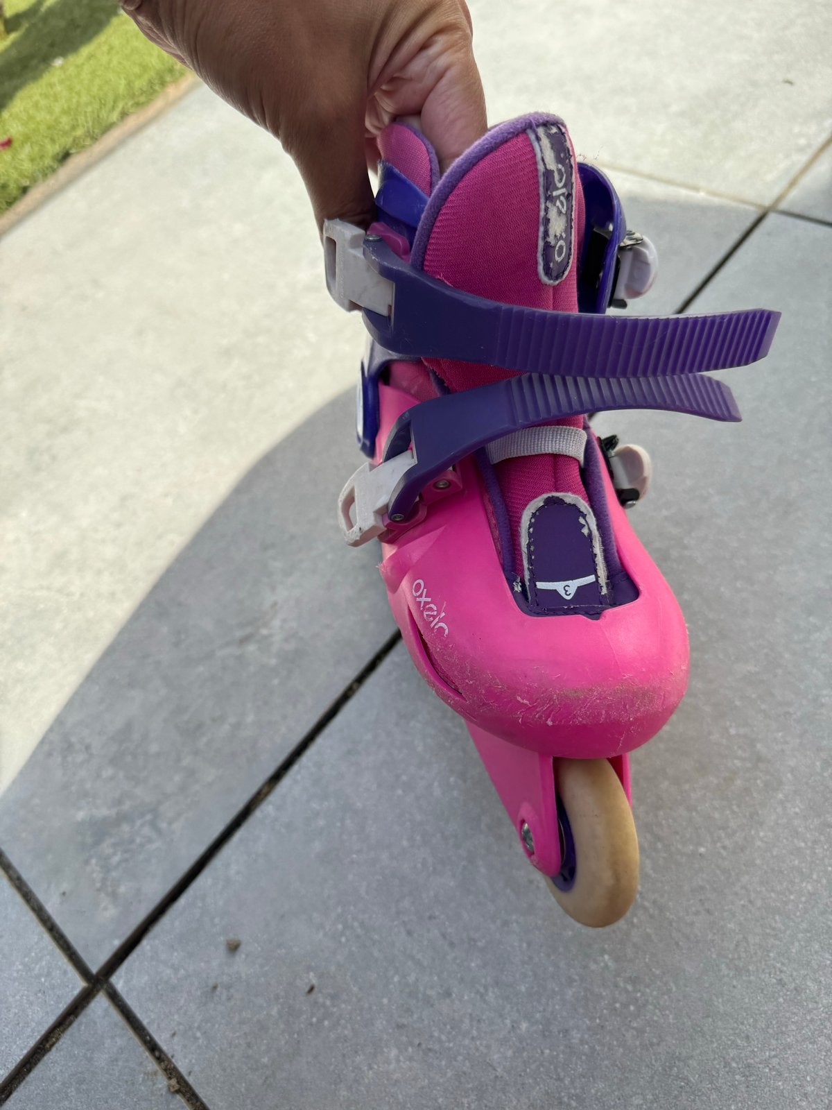 Roze Oxelo Play 3 verstelbare inline skates voor kinderen, Sport en Fitness, Skeelers, Overige merken, Kinderen, Ophalen of Verzenden