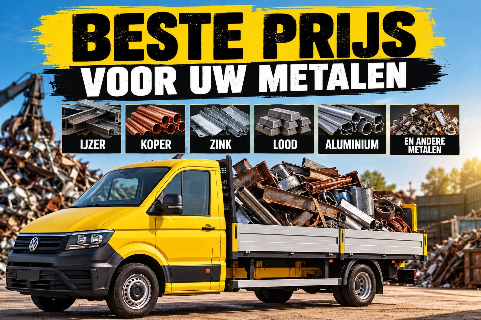 Gevraagd: Oud Ijzer alle metalen tegen de beste prijs, Ophalen, Gebruikt, Overige metalen