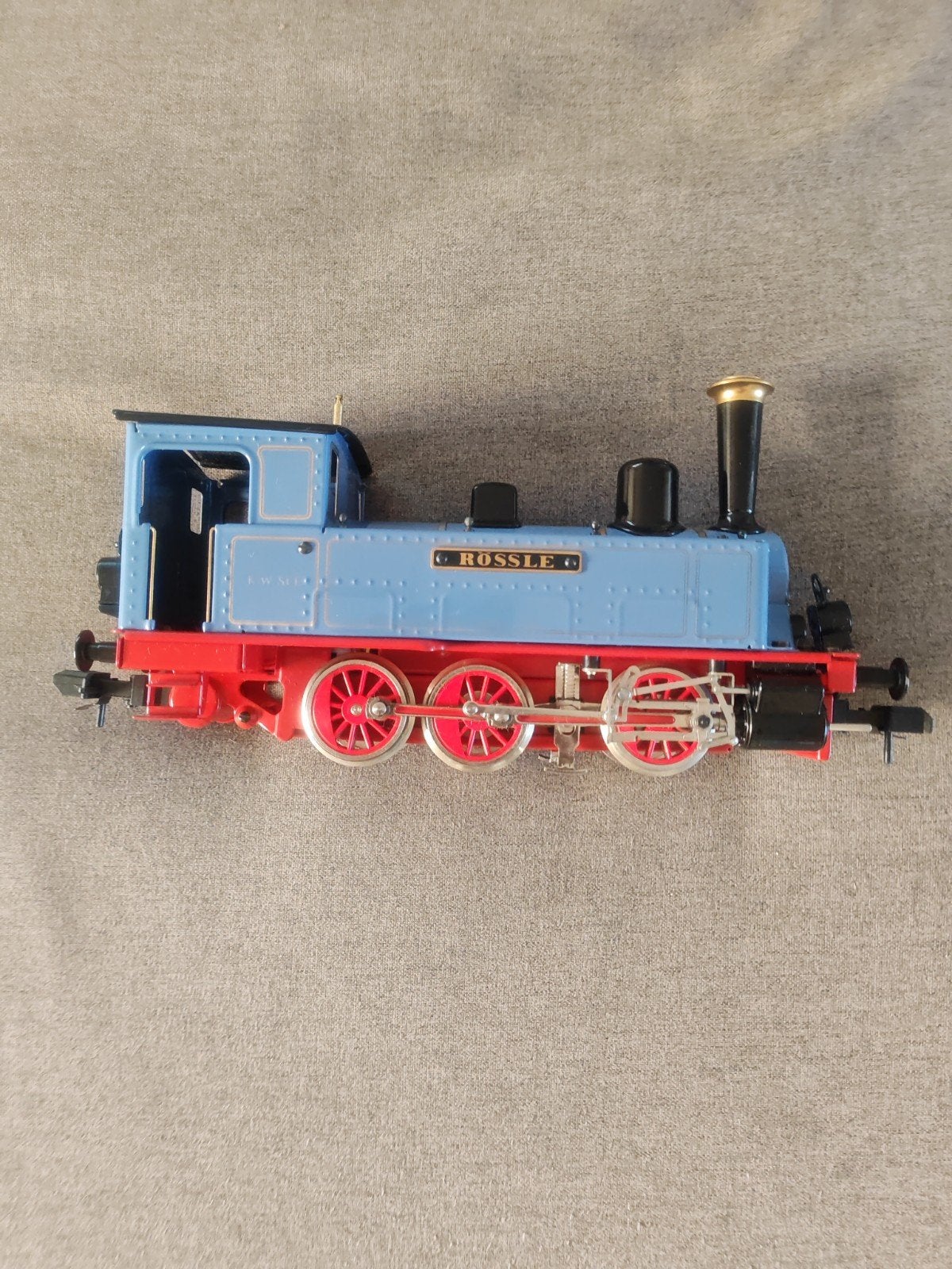 LGB Stoomlocomotief 'ROSSLE' - Blauw, Gebruikt, Gebruikt, Ophalen of Verzenden, LGB, Gelijkstroom