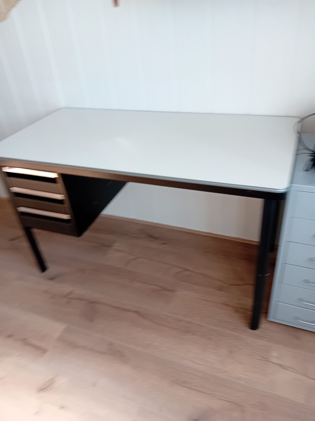 Bureau met lades - 120x60x70 cm, Ophalen, Met lades, Gebruikt, Wit