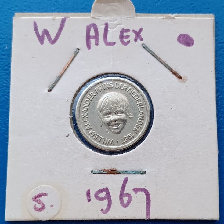 Herdenkingsstuver 5 cents Prins Willem-Alexiander - 1967, Verzenden, Overige materialen, Nederland