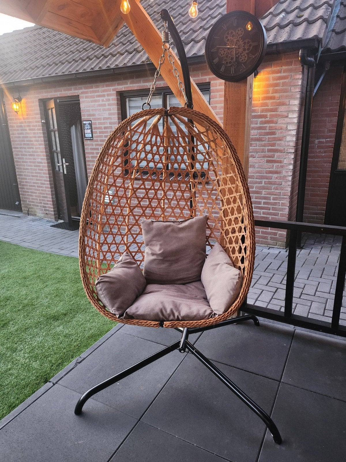 Egg chair in goede staat, Ophalen, Zo goed als nieuw, Rotan