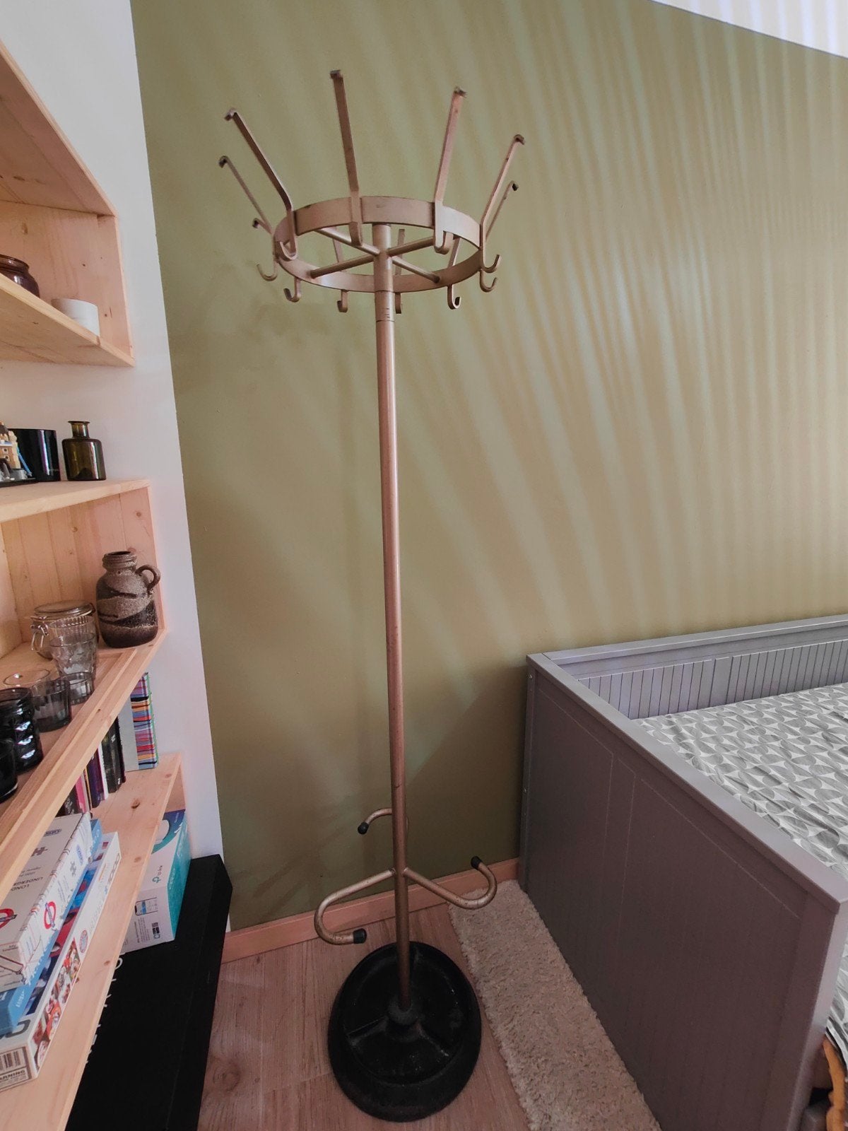 Vintage coat & umbrella stand/ staande kapstok - Metaal - Ge, Ophalen, Gebruikt, Metaal, Staande kapstok