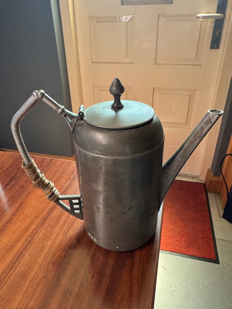 Tinnen koffiepot, Antiek en Kunst, Ophalen of Verzenden