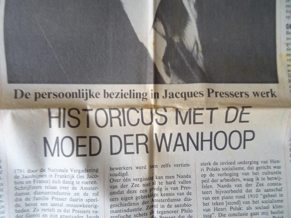 Presser Ondergang vervolging en verdelging van het Jodendom, Ophalen of Verzenden, Overige onderwerpen, Dr. J. Presser, Tweede Wereldoorlog