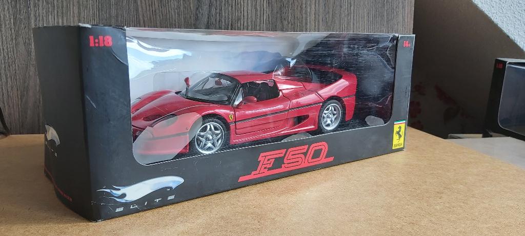 1/18 Ferrari F50 (Hot Wheels Elite), Ophalen, Zo goed als nieuw, Auto, Hot Wheels
