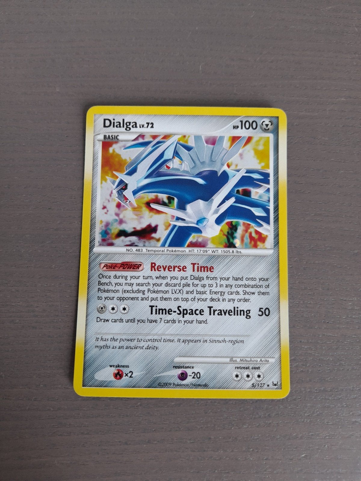 Platinum 5/127 dialga holo, Ophalen of Verzenden, Gebruikt, Losse kaart, Foil