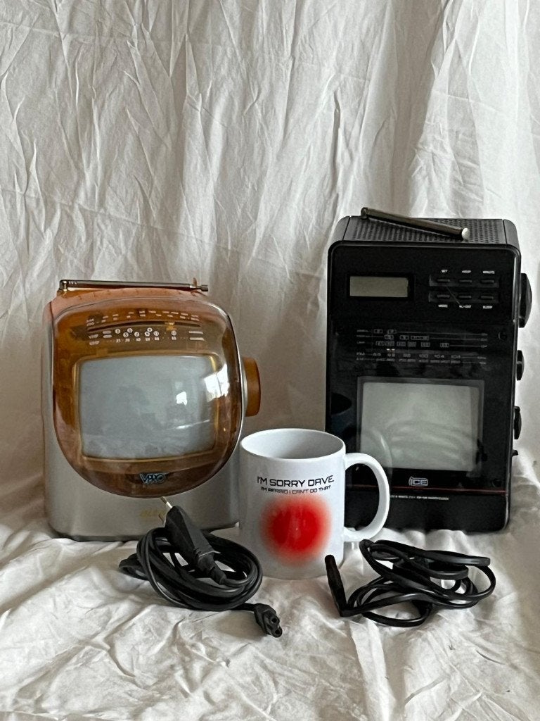 Vintage VPRO Elta en ICE Zwart-wit TV's met Radio, Ophalen, Audio en Video