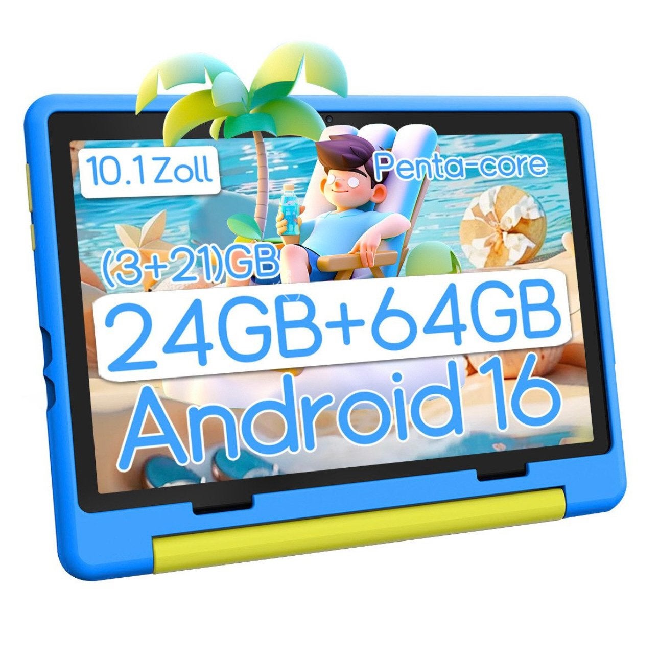 Tablet voor kinderen, 10 inch, Android 16, 64 GB, Computers en Software, Android Tablets, Ophalen of Verzenden, Nieuw, 10 inch