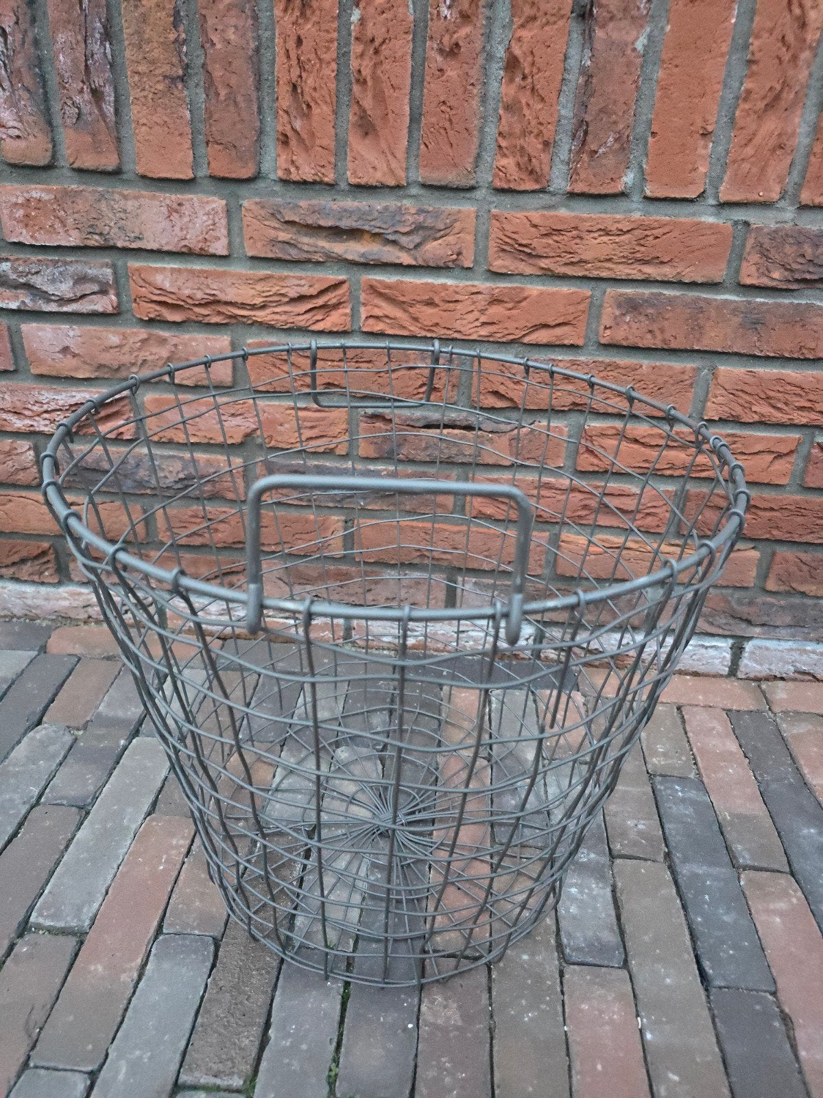 Prachtige vintage antieke grote stalen draadmand €15, Antiek en Kunst, Ophalen of Verzenden