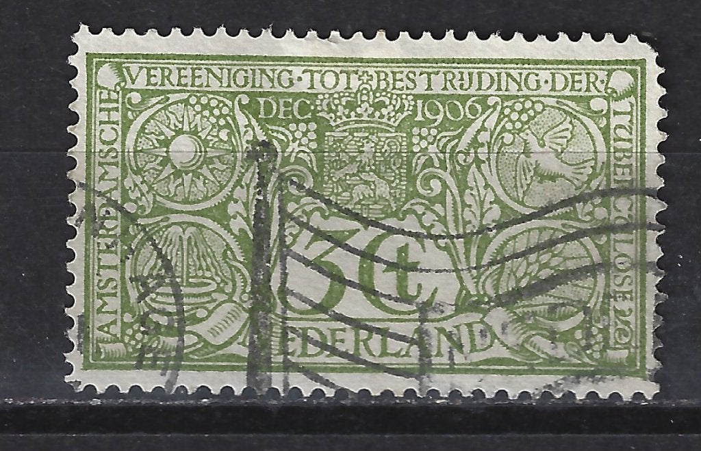 NVPH 85 gebruikt Tuberculose 1906 ; OUD NEDERLAND p/stuk, Ophalen of Verzenden, T/m 1940, Gestempeld