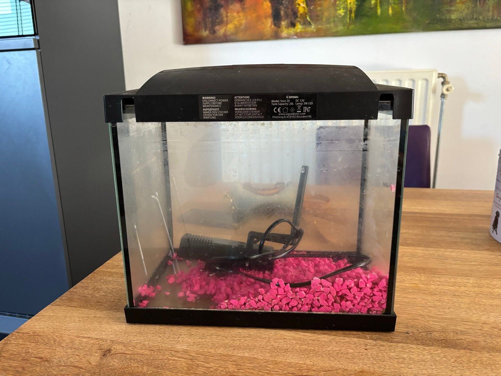 Aquarium, Dieren en Toebehoren, Vissen | Aquaria en Toebehoren, Ophalen, Inclusief deksel, Gebruikt, Leeg aquarium