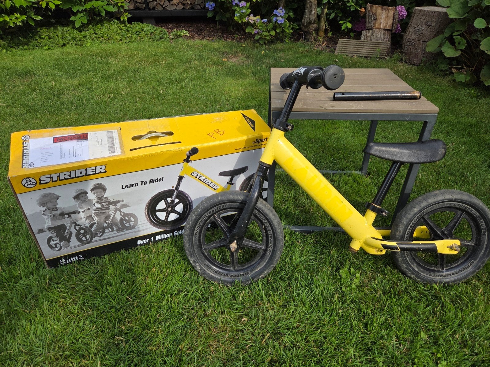 Strider loopfiets, Ophalen